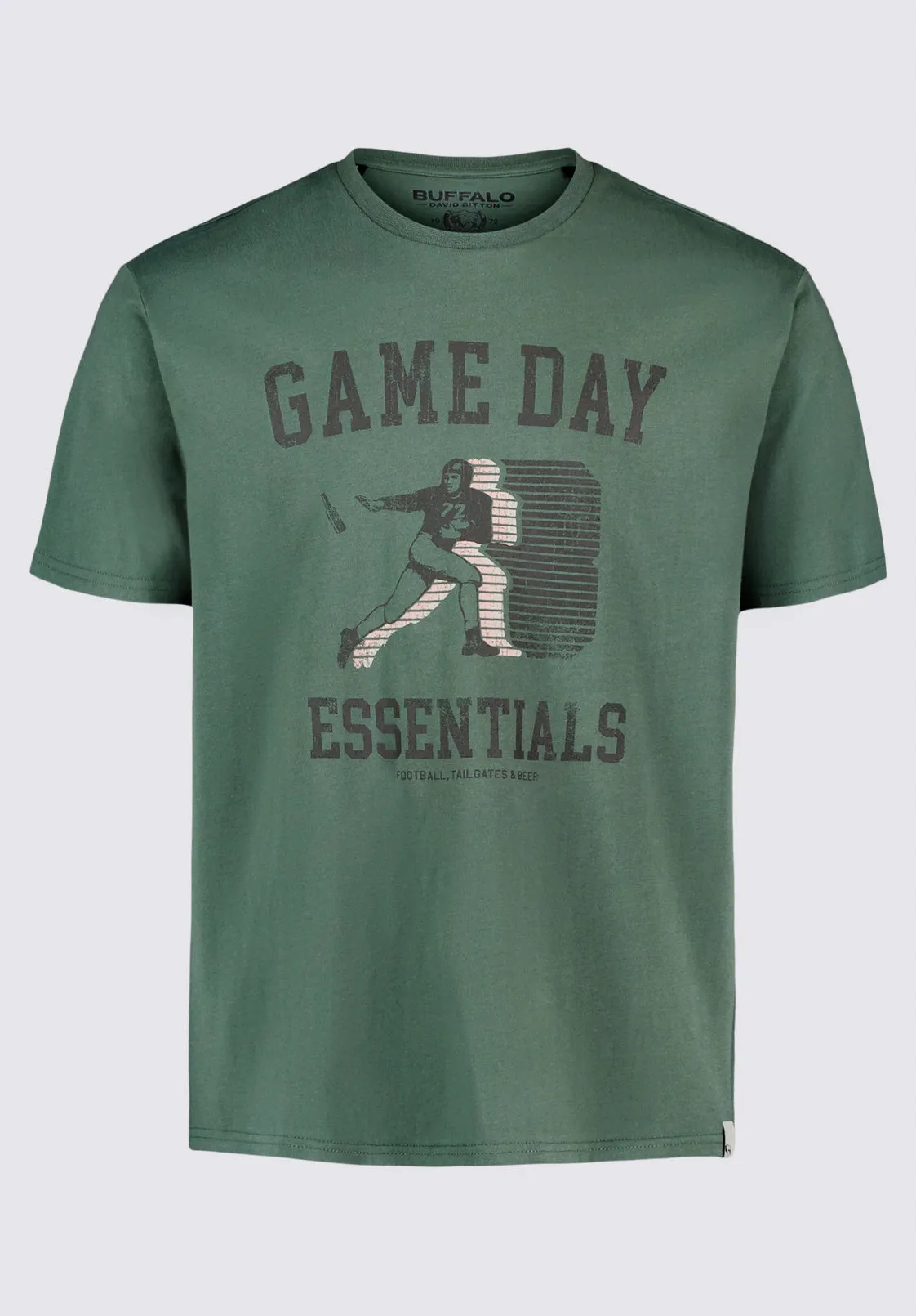 Titus Men's Graphic T-Shirt with Game Day Essentials Print, Dark Forest - BM24710 sold by Buffalo David Bitton product image thumbnail 5