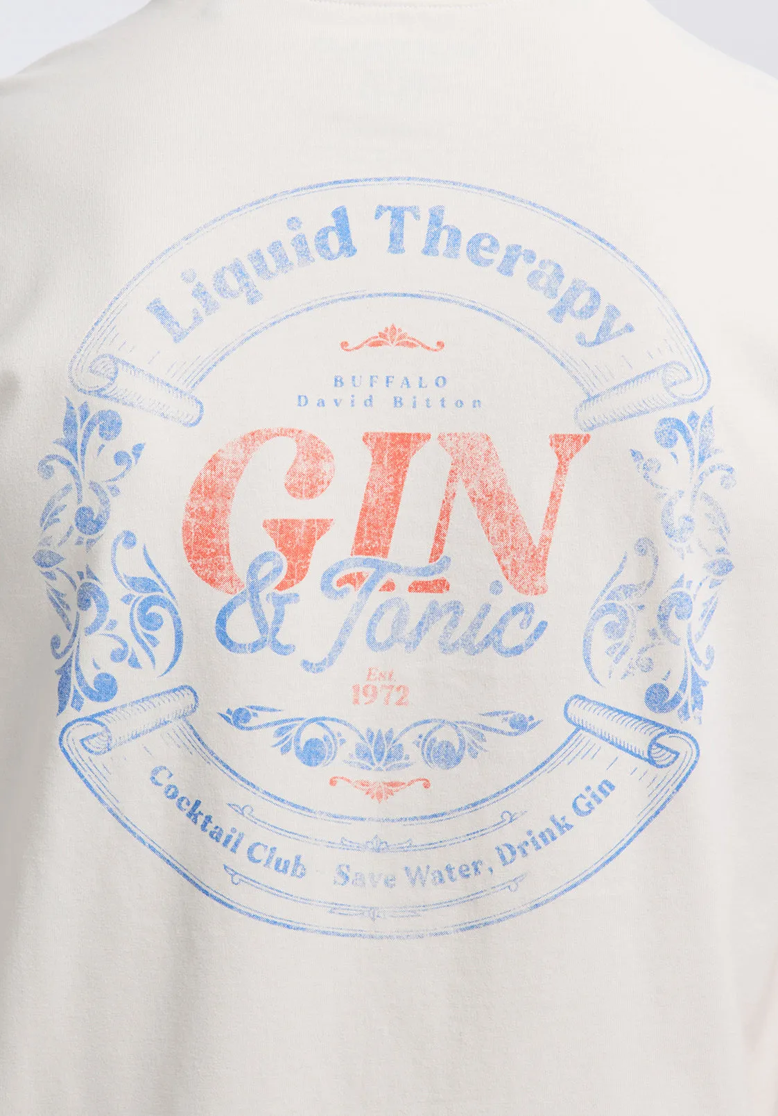 Torpoint Men's Graphic T-Shirt with Gin & Tonic Print, Milk - BM24654 sold by Buffalo David Bitton product image thumbnail 5
