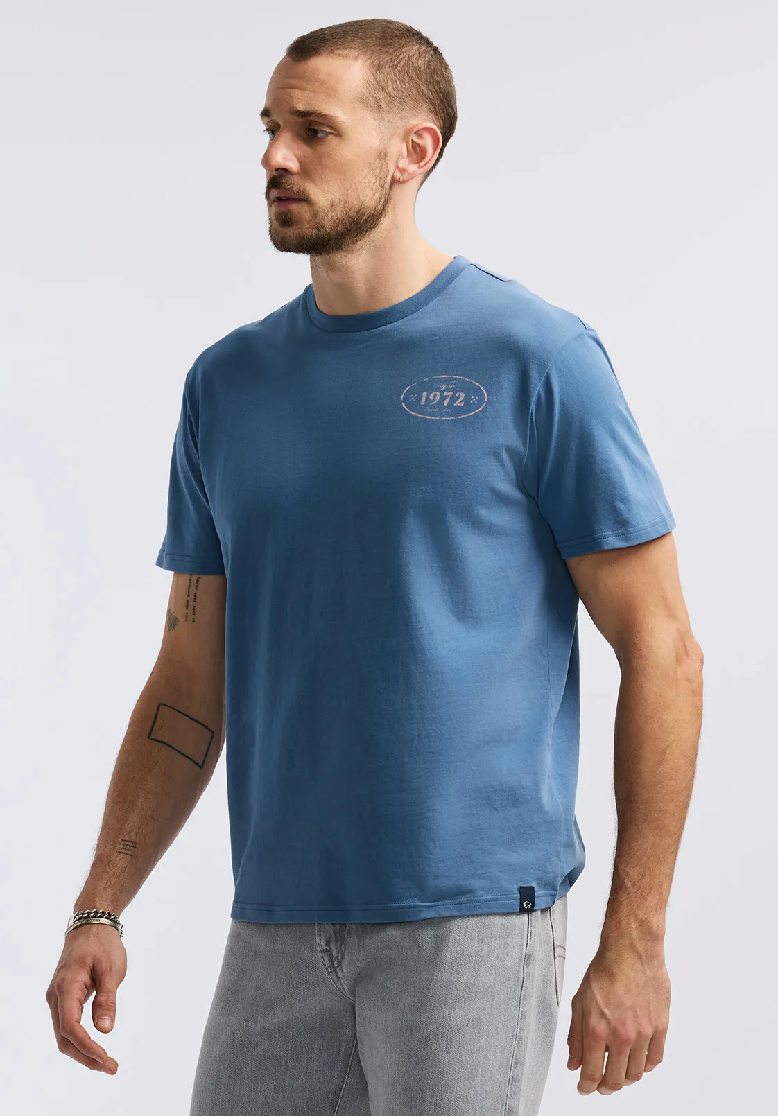 Tesert Men's Graphic T-Shirt with Desert Daze Print, Moonlight Blue - BM24655 sold by Buffalo David Bitton product image thumbnail 3