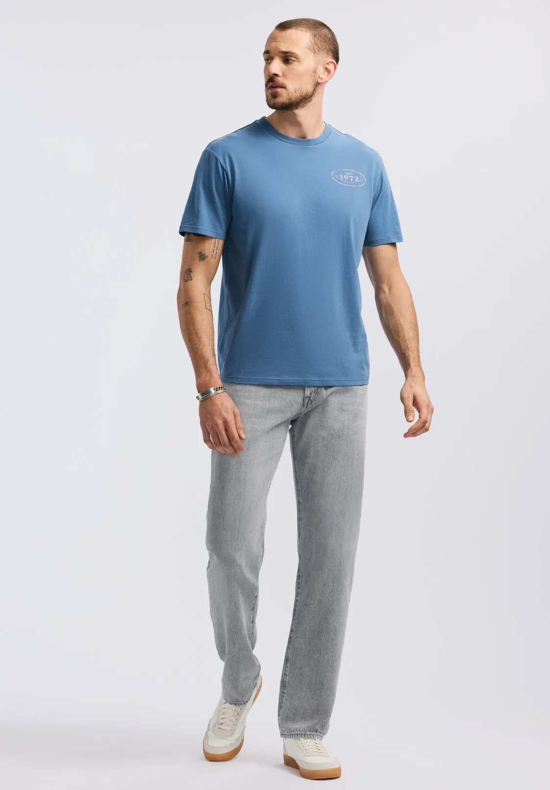 Tesert Men's Graphic T-Shirt with Desert Daze Print, Moonlight Blue - BM24655 sold by Buffalo David Bitton product image thumbnail 5