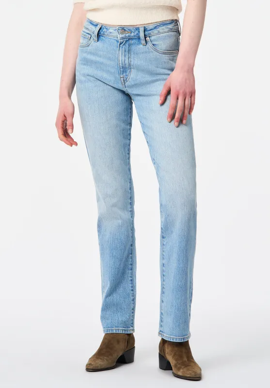 Mid Rise Straight Mary Women's Jeans, Light Blue Sanded - BL16092 sold by Buffalo David Bitton