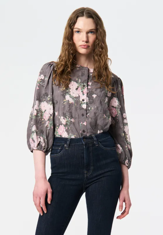 Emilijah Women's Romantic Puff Sleeve Floral Blouse, Floral Bouquet - WT0202 sold by Buffalo David Bitton