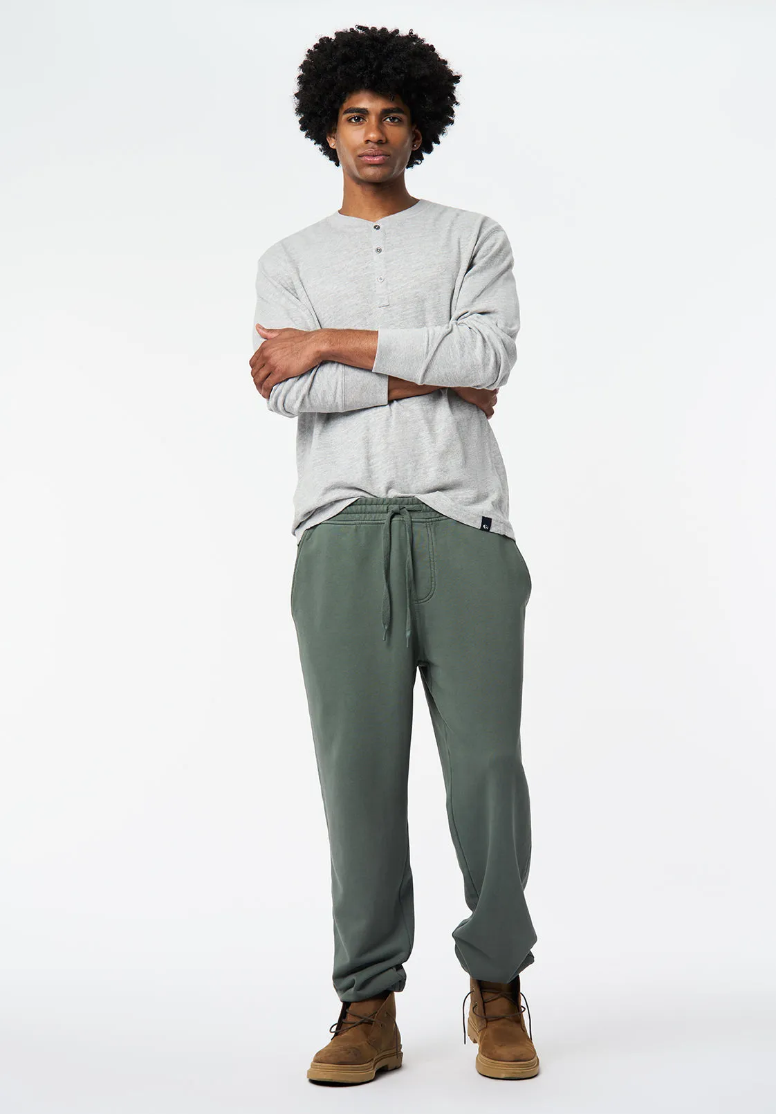 Kandid Men's Long-Sleeve Relaxed Henley Top, Heather Grey - BM24660 sold by Buffalo David Bitton product image thumbnail 3