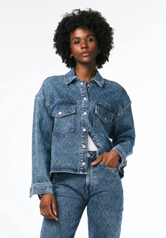 Tessa Women's Boxy Denim Jacket, Indigo - BL16150 made by Buffalo David Bitton