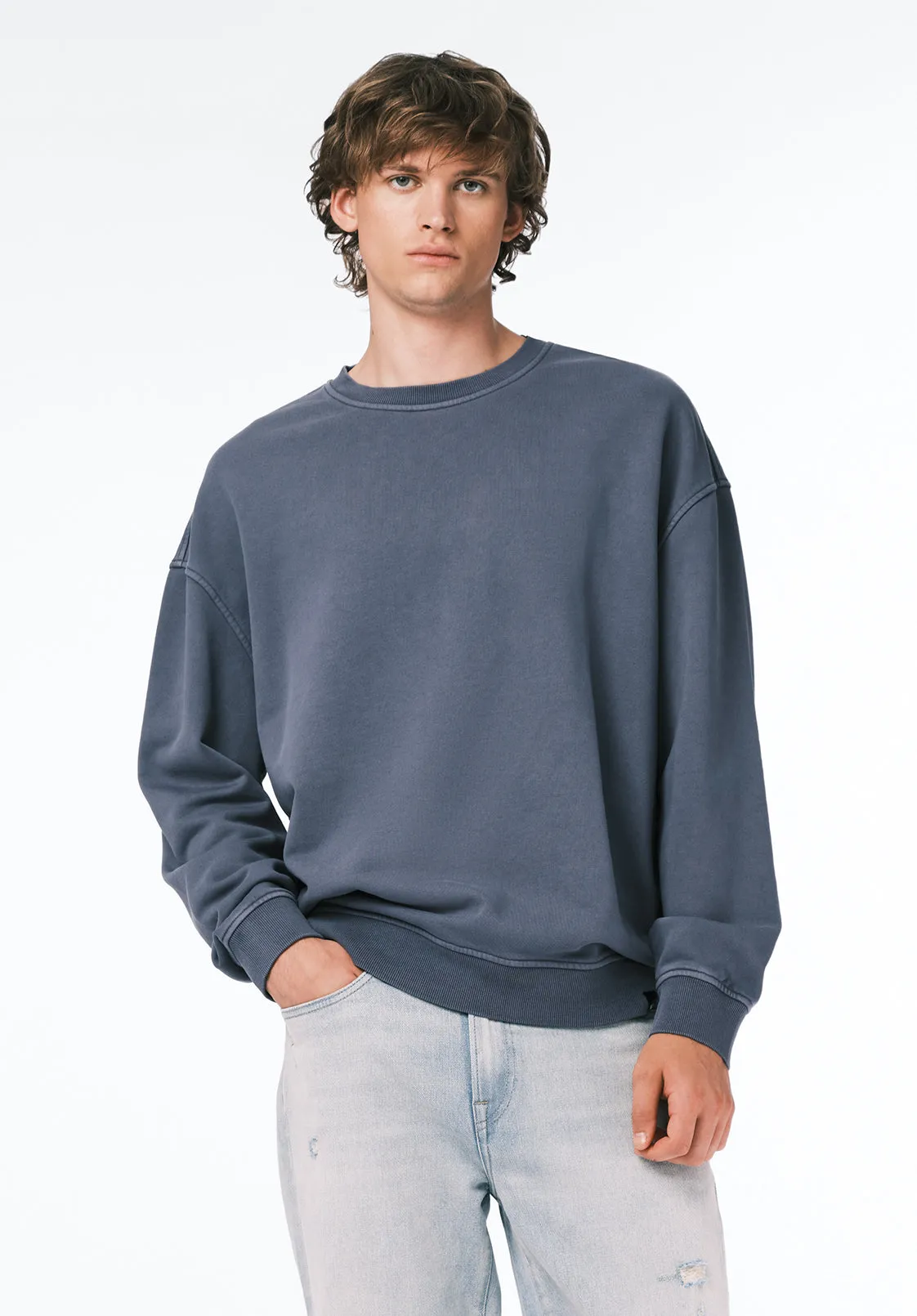 Famke Men's Relaxed Crewneck Sweatshirt, Mirage - BM24742 sold by Buffalo David Bitton