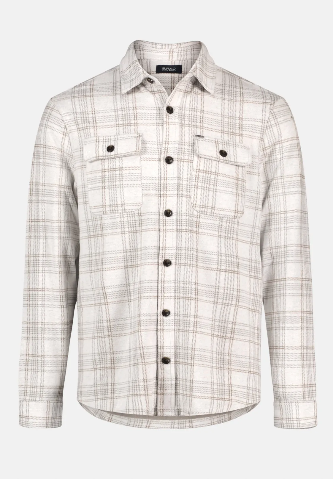 Samme Men's Long-Sleeve Plaid Blanket Shirt, Milk - BM24691 sold by Buffalo David Bitton product image thumbnail 5