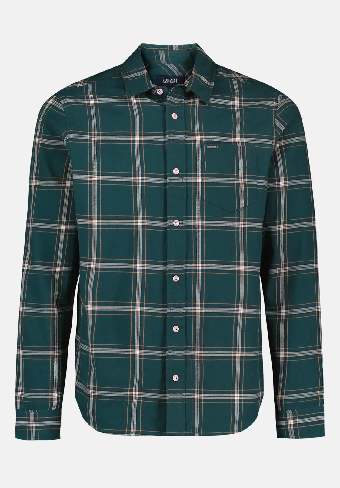Sago Men’s Long-Sleeve Plaid Shirt, Deep Teal - BM24689 sold by Buffalo David Bitton product image thumbnail 4