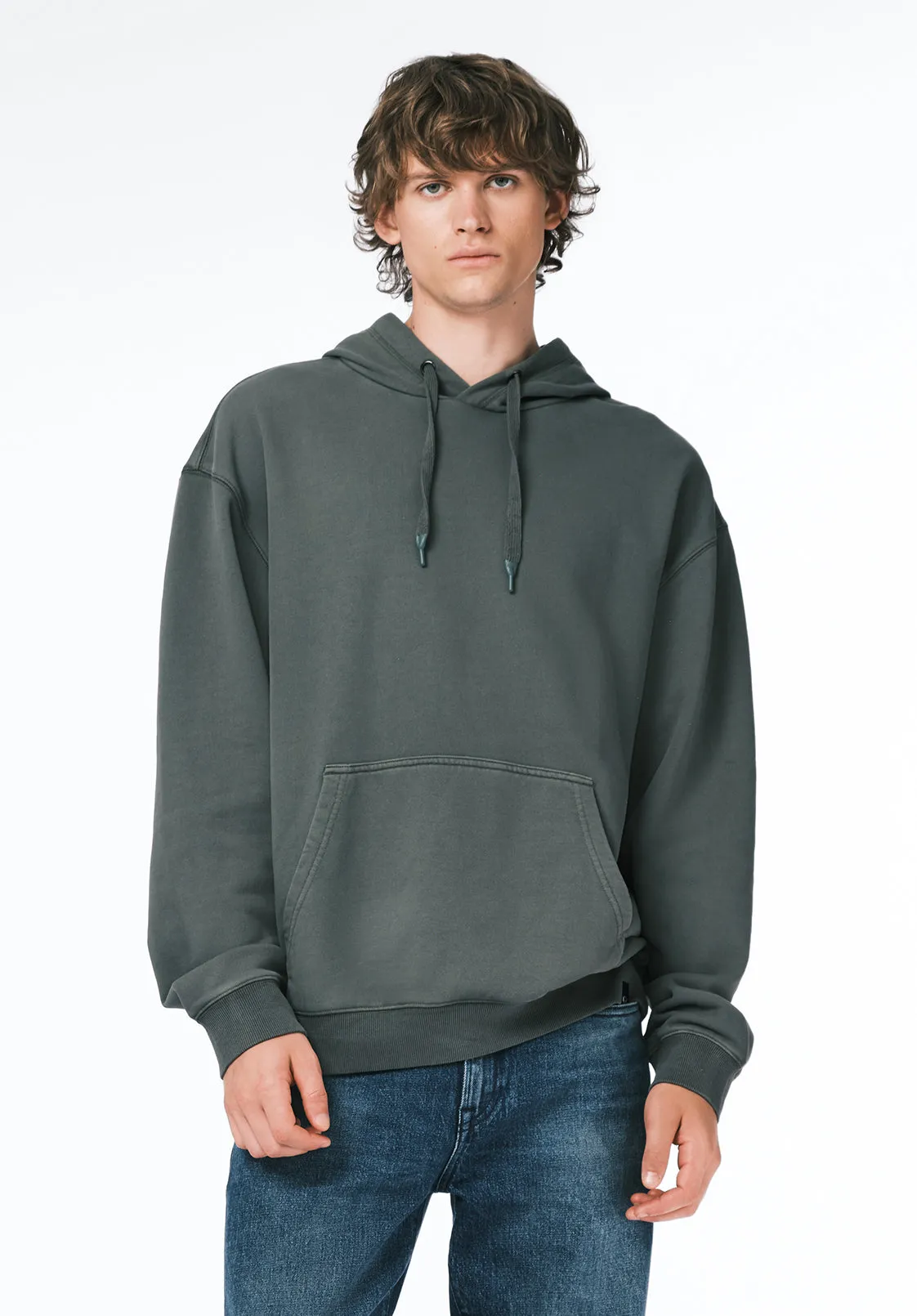 Finley Men's Relaxed Hooded Sweatshirt, Dark Forest - BM24741 sold by Buffalo David Bitton