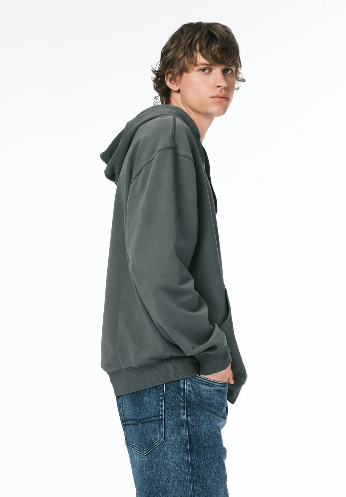 Finley Men's Relaxed Hooded Sweatshirt, Dark Forest - BM24741 sold by Buffalo David Bitton product image thumbnail 2
