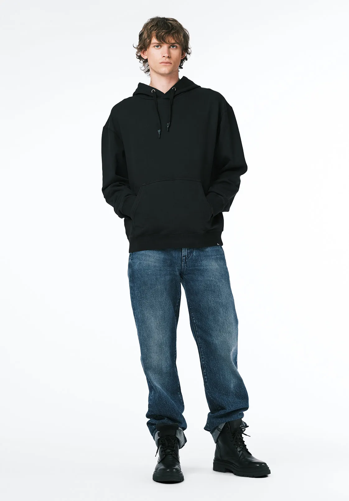 Finley Men's Relaxed Hooded Sweatshirt, Black - BM24741 sold by Buffalo David Bitton product image thumbnail 4