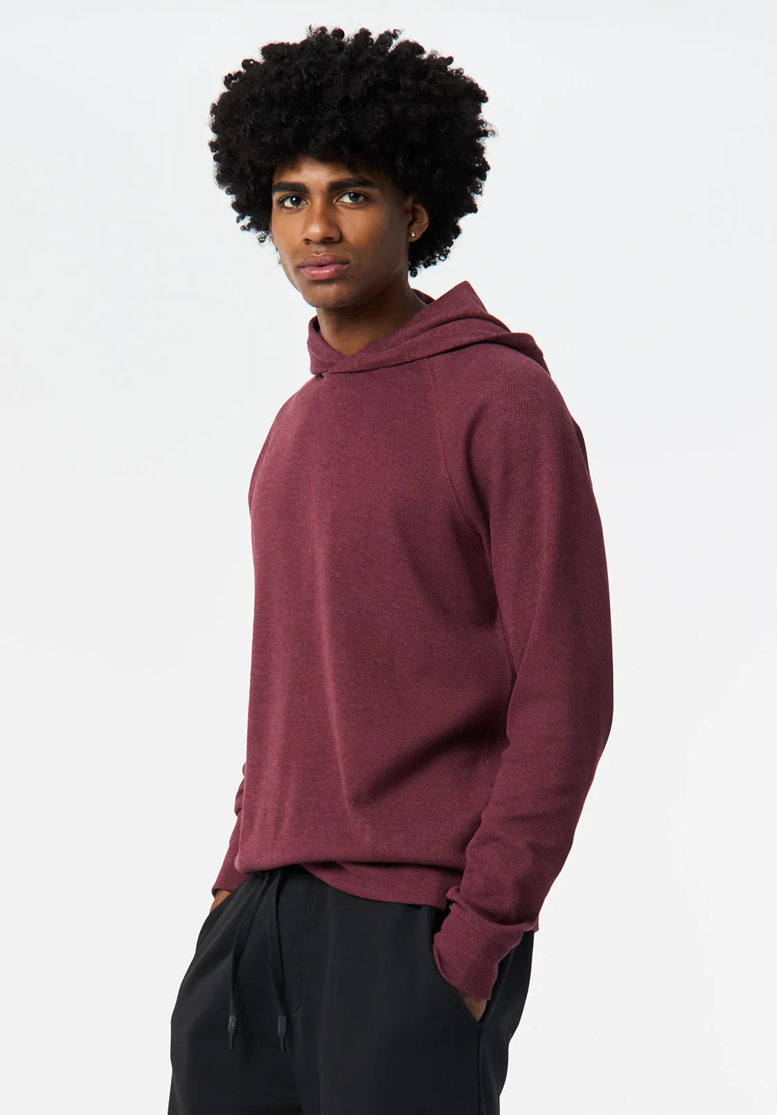 Kimber Men's Relaxed Hooded Sweatshirt, Maroon Banner - BM24668 sold by Buffalo David Bitton product image thumbnail 2