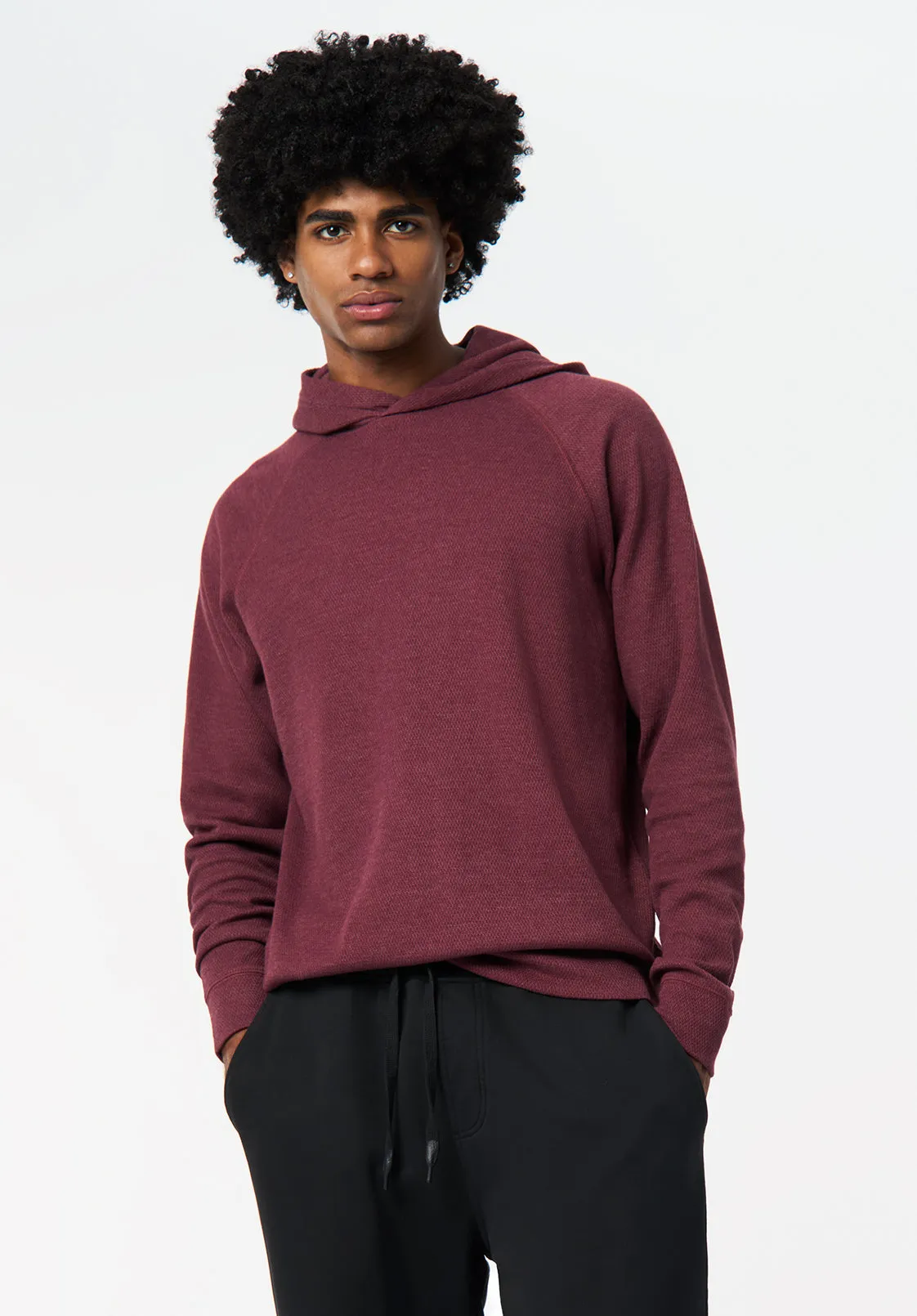 Kimber Men's Relaxed Hooded Sweatshirt, Maroon Banner - BM24668 sold by Buffalo David Bitton