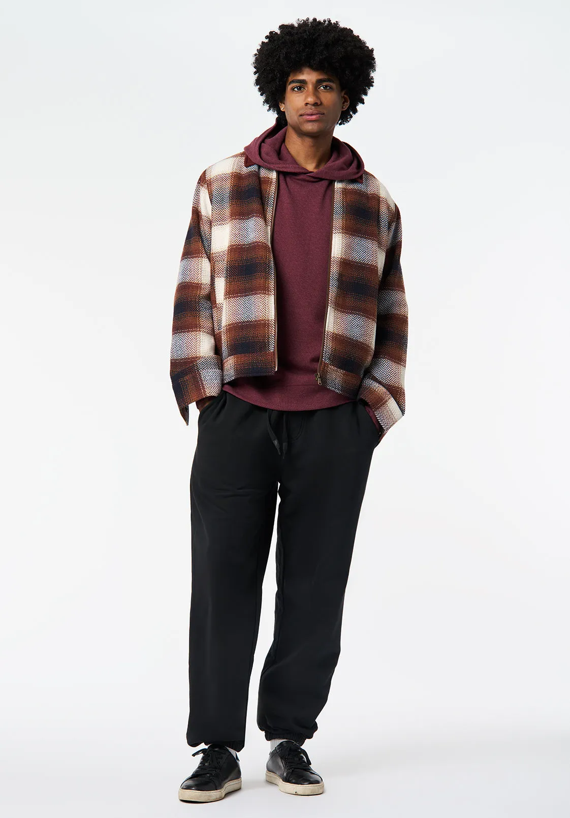 Kimber Men's Relaxed Hooded Sweatshirt, Maroon Banner - BM24668 sold by Buffalo David Bitton product image thumbnail 4