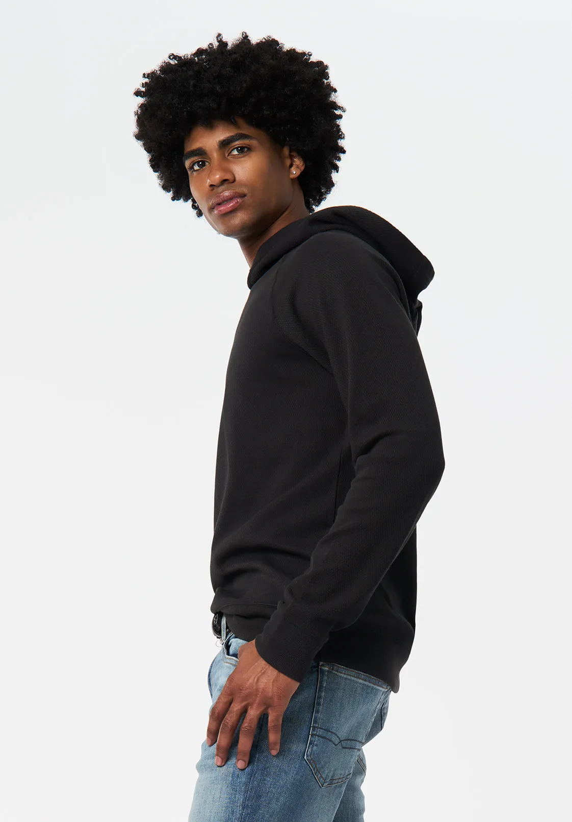 Kimber Men's Relaxed Hooded Top, Black - BM24668 sold by Buffalo David Bitton product image thumbnail 2