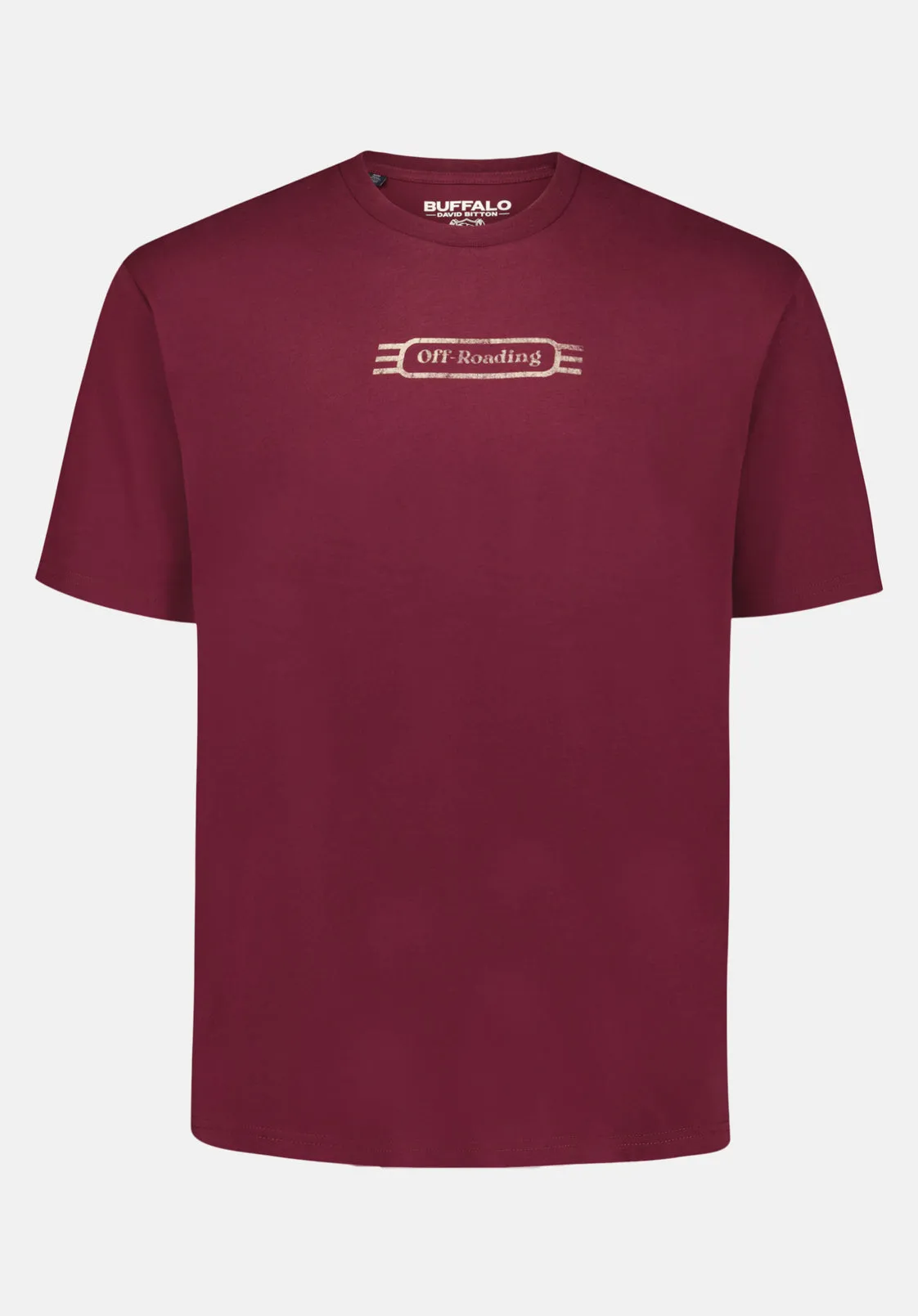 Tymon Men's Graphic T-Shirt with 4Wheels Print, Maroon Banner - BM24717 sold by Buffalo David Bitton product image thumbnail 5