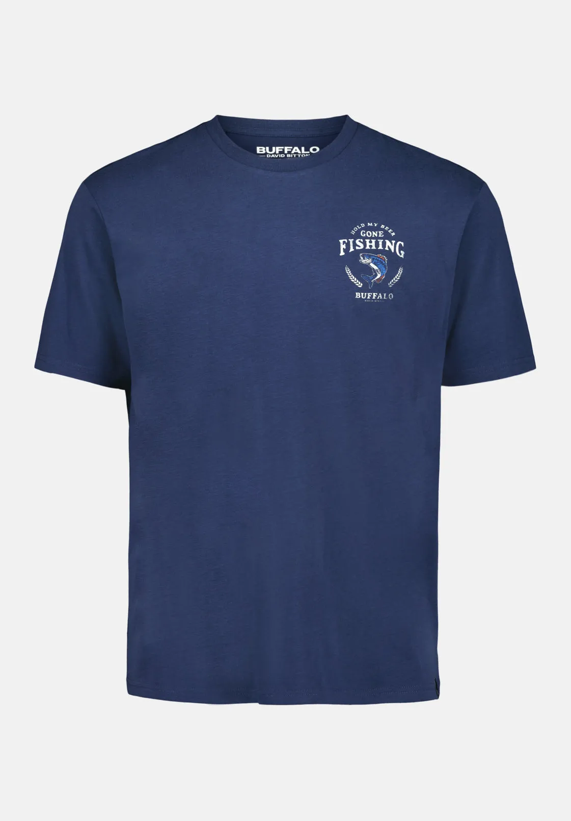 Tiernan Men's Graphic T-Shirt with Beer and Fishing Print, Whale - BM24706 sold by Buffalo David Bitton product image thumbnail 4