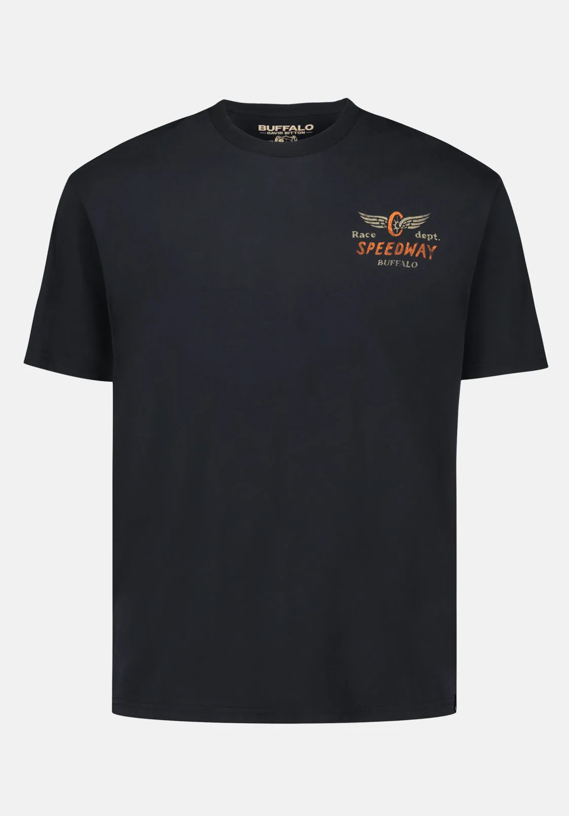 Thane Men's Graphic T-Shirt with Speedway Print, Black - BM24709 sold by Buffalo David Bitton product image thumbnail 5