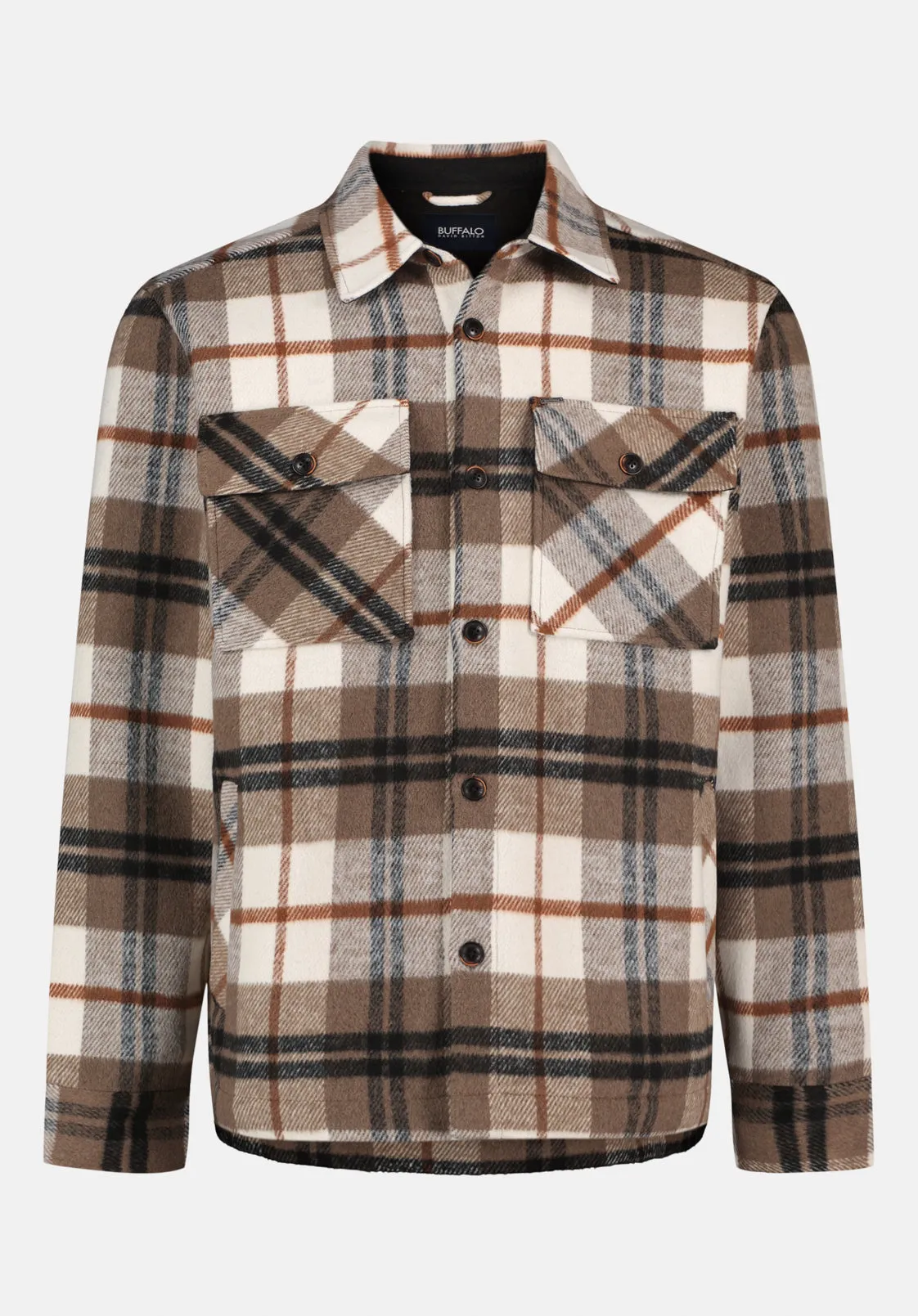 Jace Men's Plaid Shacket, Milk - BM24723 sold by Buffalo David Bitton product image thumbnail 5