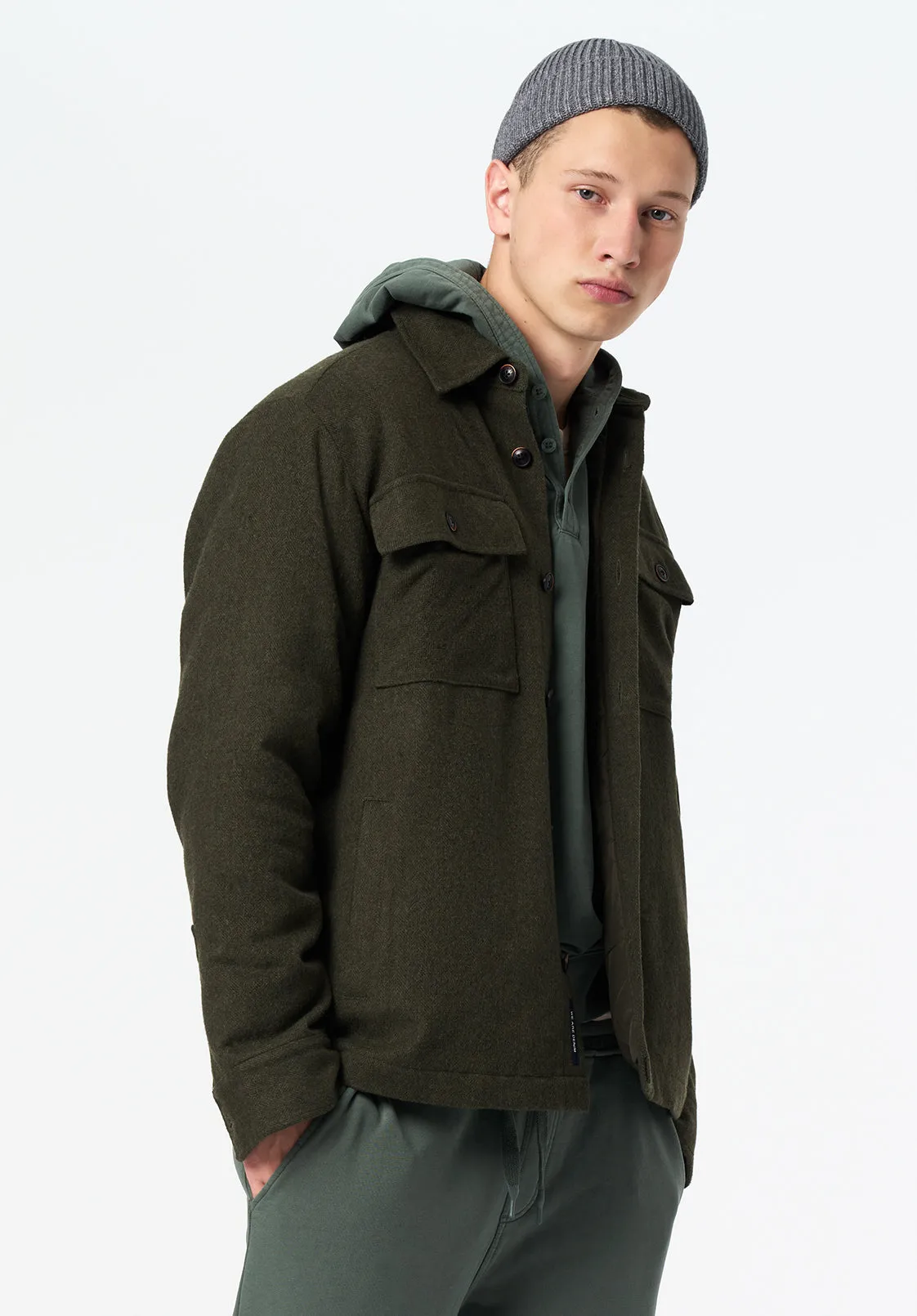 Jace Men's Shacket, Fern - BM24719 sold by Buffalo David Bitton product image thumbnail 2
