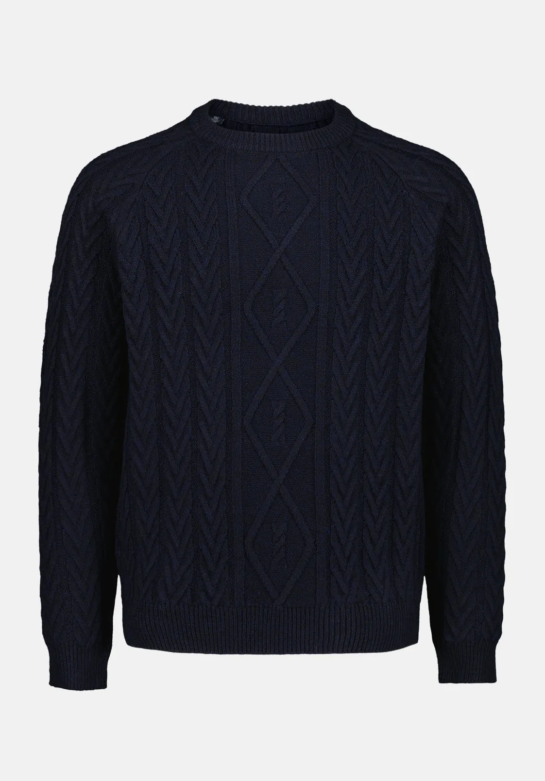 Walder Men's Relaxed Cable Knit Sweater, Whale - BM24771 sold by Buffalo David Bitton product image thumbnail 5