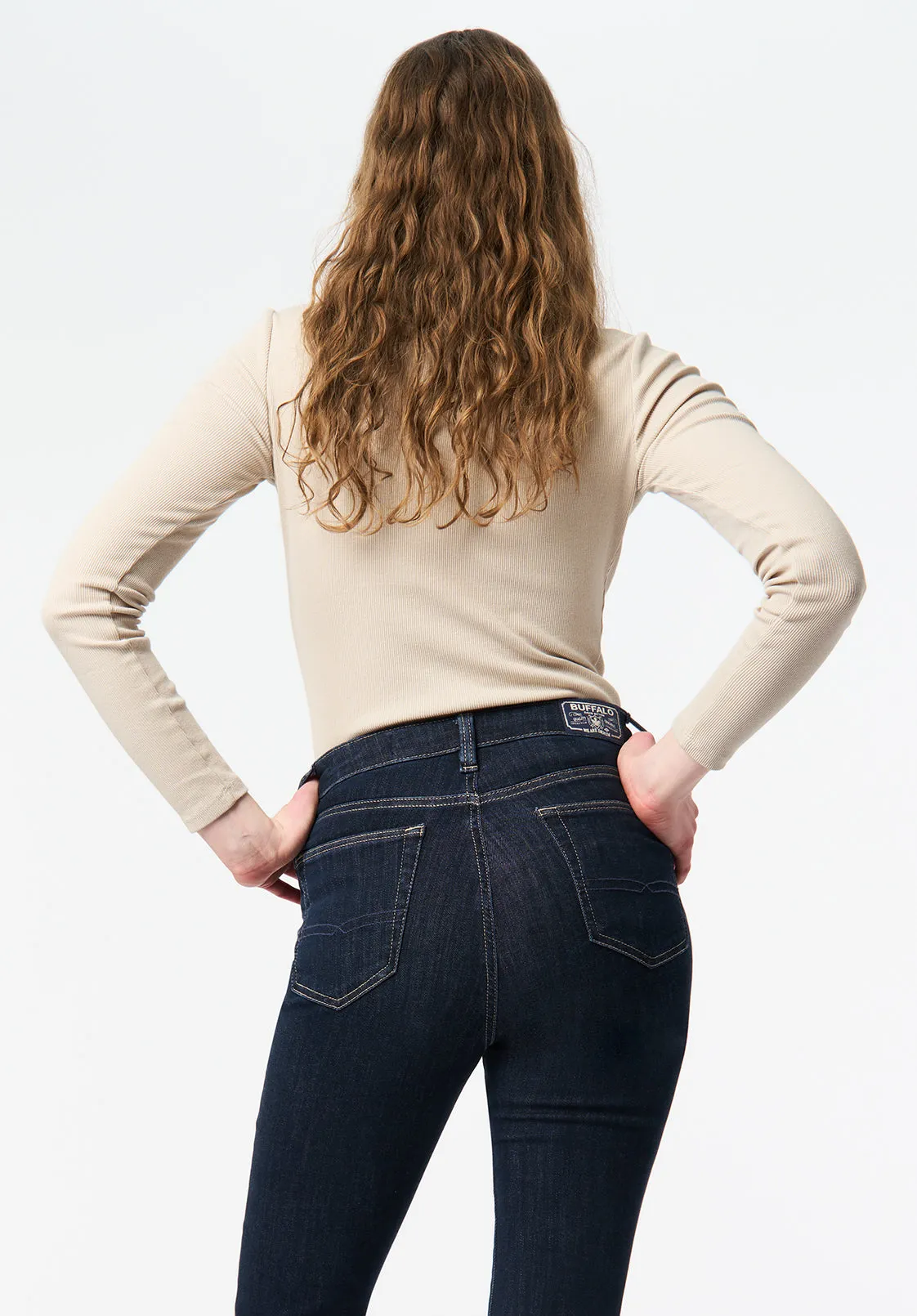 Mavra Women's Ribbed Turtleneck Top, Oatmeal - KT0241 sold by Buffalo David Bitton product image thumbnail 3