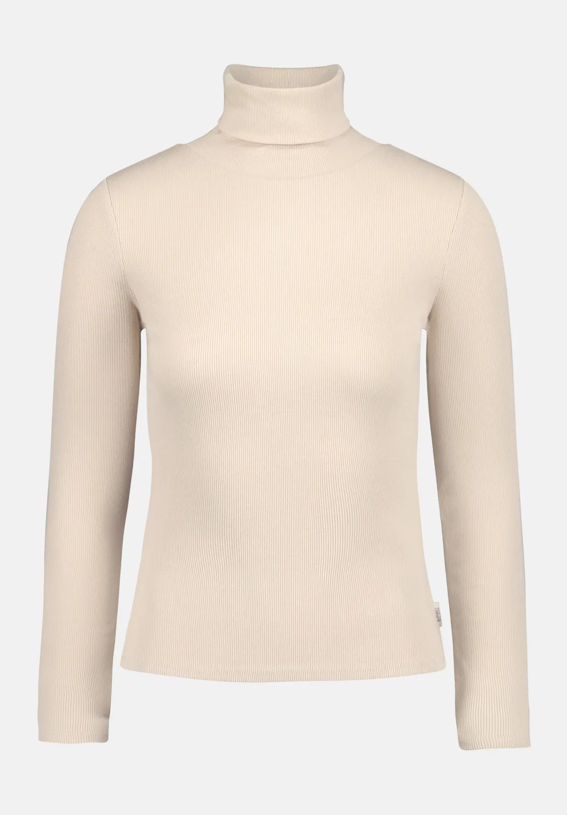 Mavra Women's Ribbed Turtleneck Top, Oatmeal - KT0241 sold by Buffalo David Bitton product image thumbnail 5