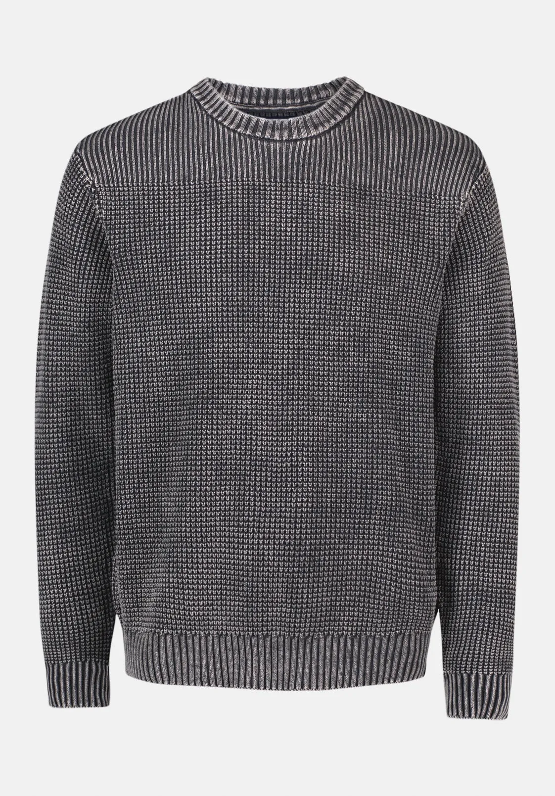 Washy Men's Textured Knit Crewneck Sweater, Black - BM24698 sold by Buffalo David Bitton product image thumbnail 5