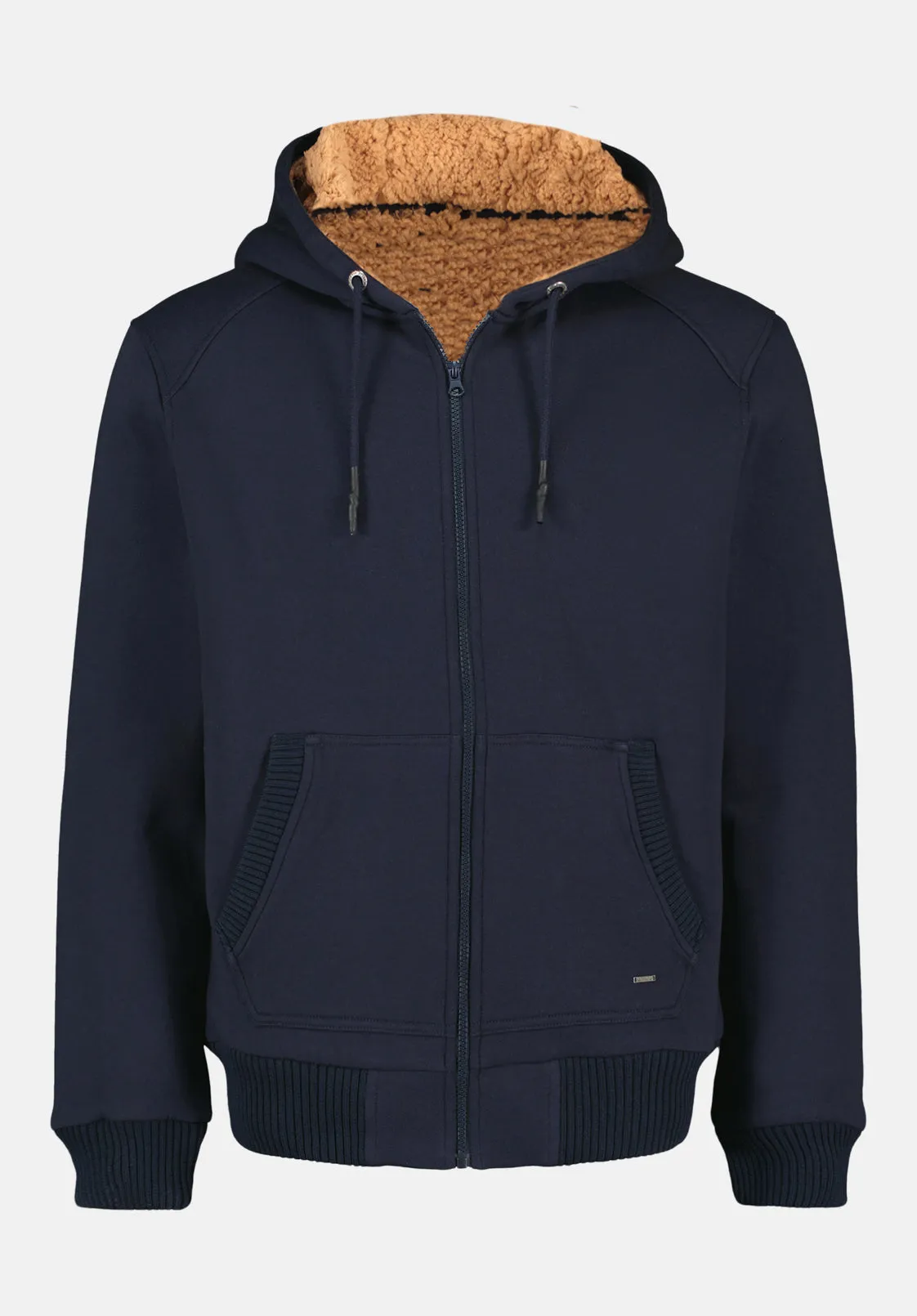 Fasox Men's Relaxed Full-Zip Hooded Jacket with Sherpa Lining, Whale - BM24735 sold by Buffalo David Bitton product image thumbnail 5