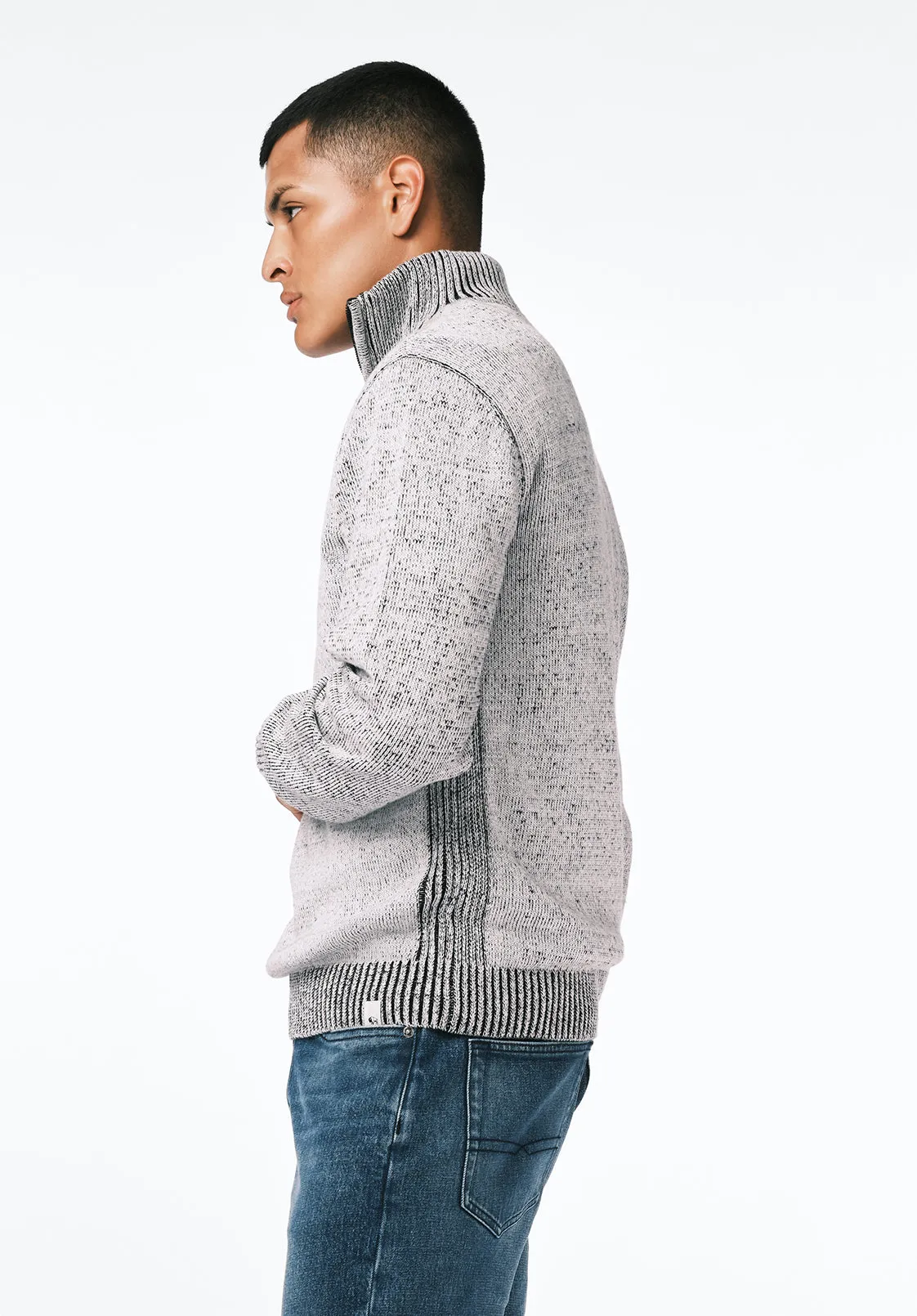 Wello Men's Quarter-Zip Ribbed Knit Sweater, Charlie - BM24738 sold by Buffalo David Bitton product image thumbnail 2