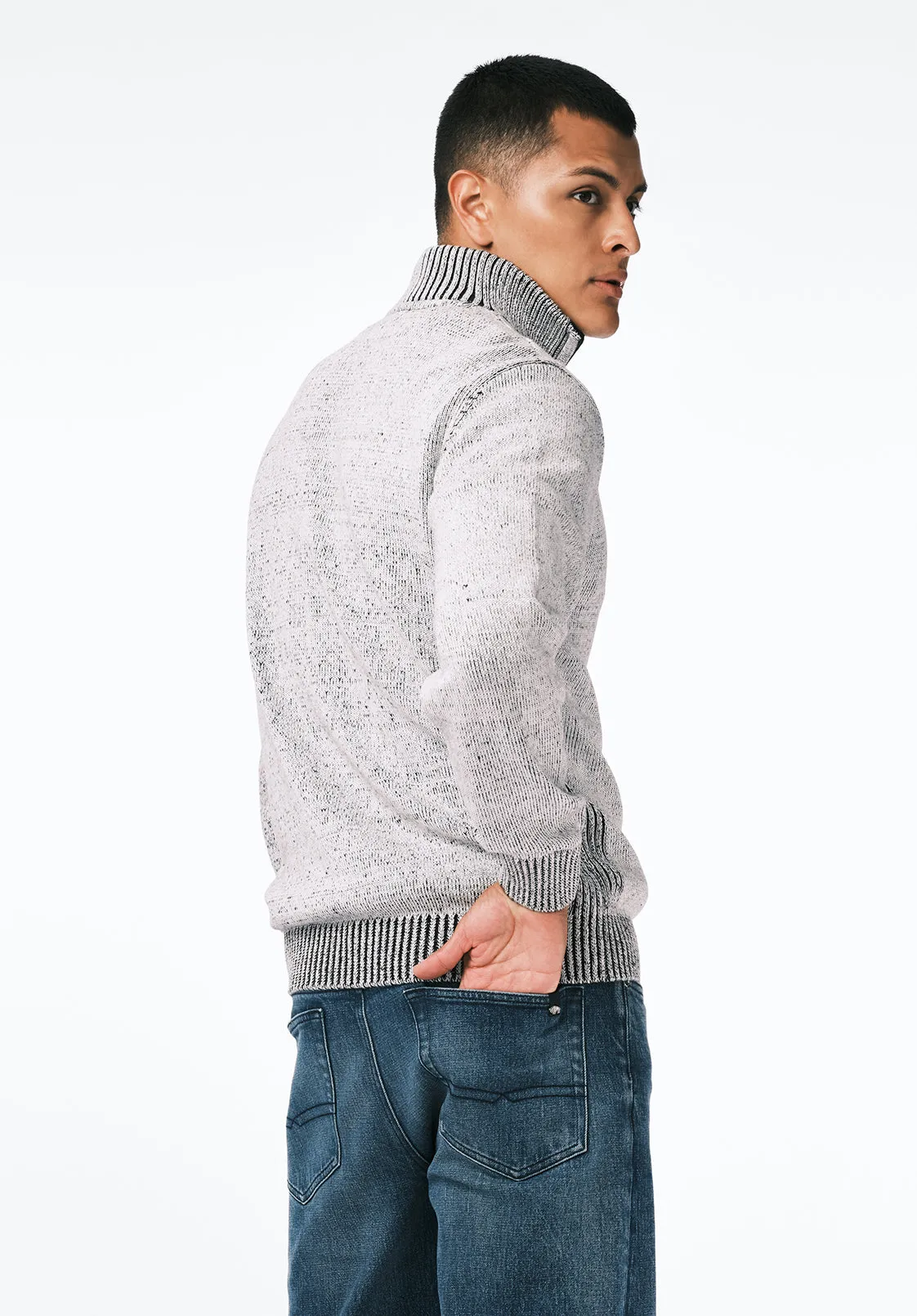 Wello Men's Quarter-Zip Ribbed Knit Sweater, Charlie - BM24738 sold by Buffalo David Bitton product image thumbnail 3