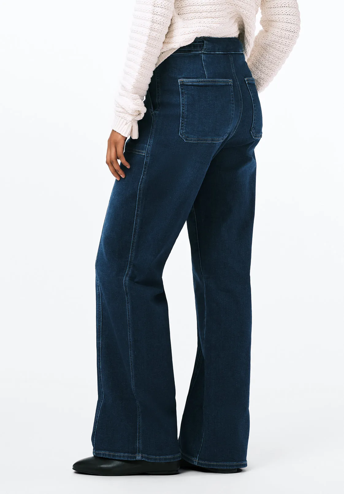 High Rise Wide Leg Addie Women's Jeans, Indigo - BL16133 sold by Buffalo David Bitton product image thumbnail 3