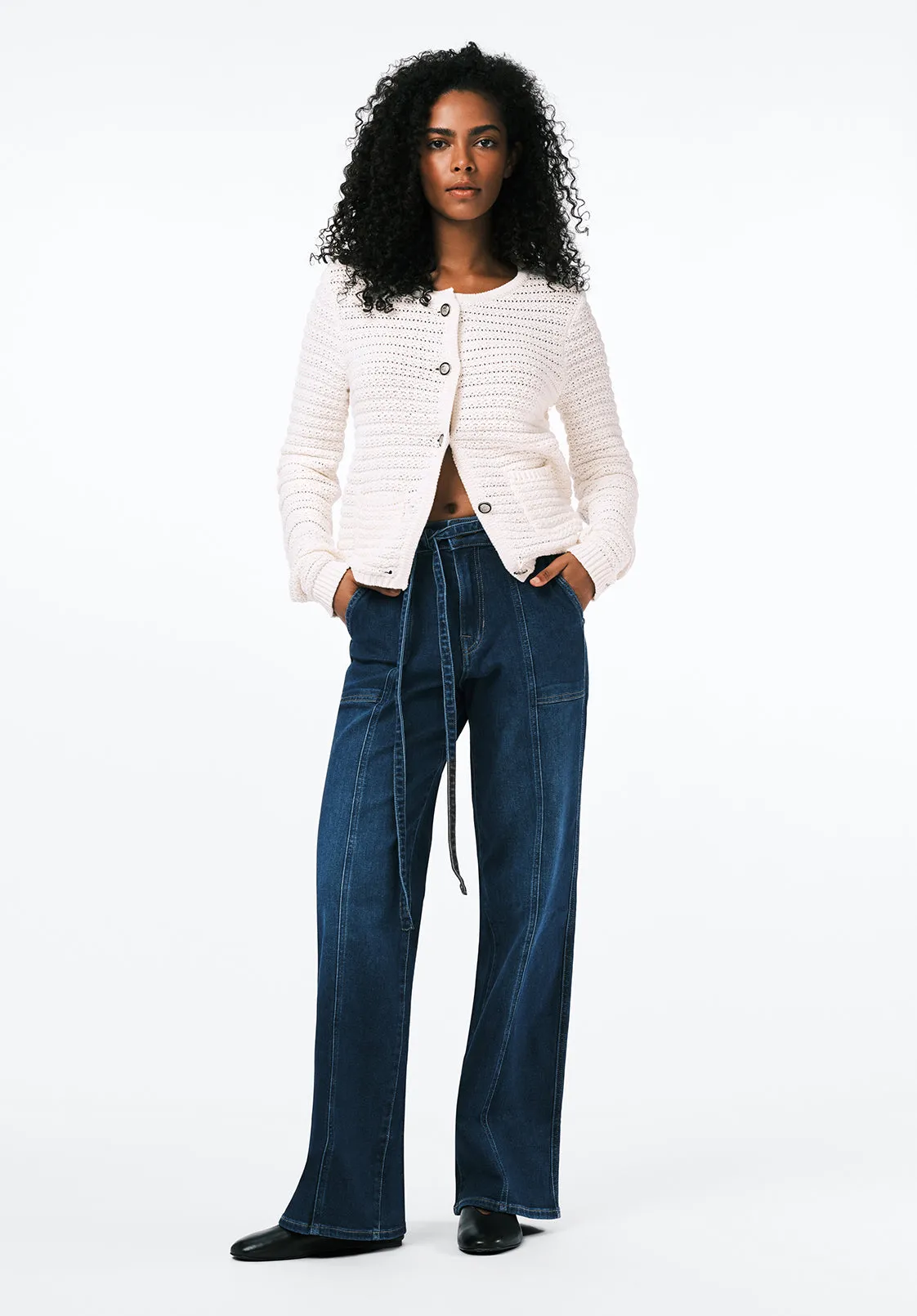High Rise Wide Leg Addie Women's Jeans, Indigo - BL16133 sold by Buffalo David Bitton product image thumbnail 4