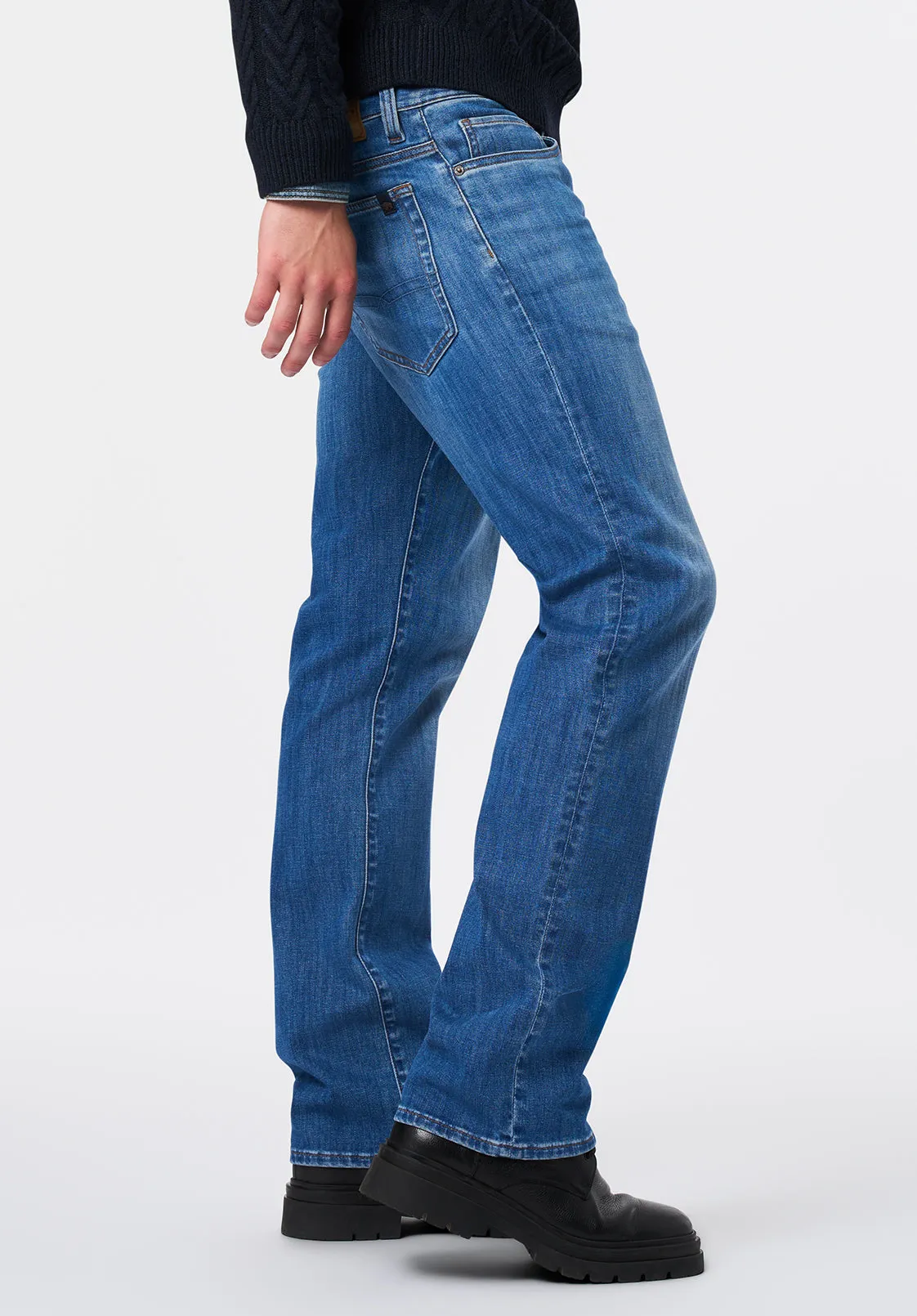 Relaxed Straight Driven Men's Jeans, Vintage Light Blue - BM26100 sold by Buffalo David Bitton product image thumbnail 2