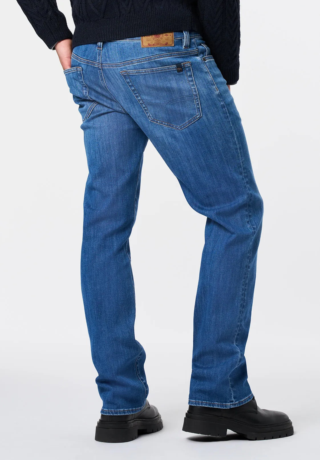 Relaxed Straight Driven Men's Jeans, Vintage Light Blue - BM26100 sold by Buffalo David Bitton product image thumbnail 3
