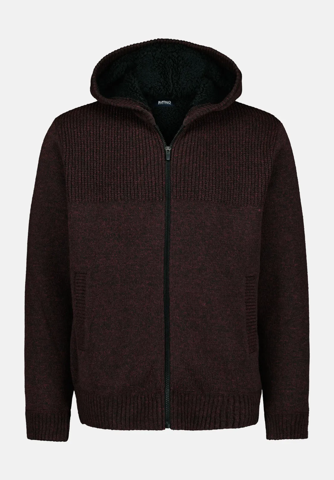 Walmick Men's Full-Zip Knit Hooded Jacket with Sherpa Lining, Fico - BM24739 sold by Buffalo David Bitton product image thumbnail 5