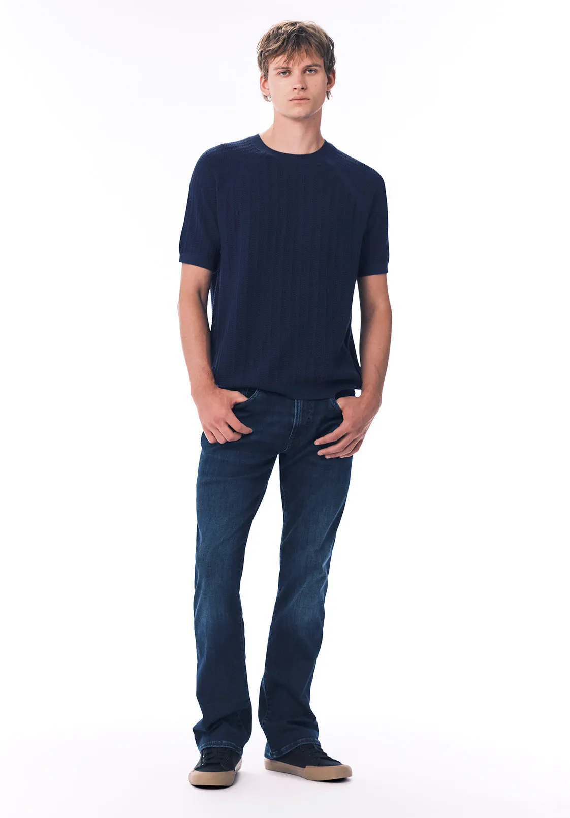 Wipped Men's Textured Knit Short-Sleeve Sweater Tee, Whale - BM24868 sold by Buffalo David Bitton product image thumbnail 3