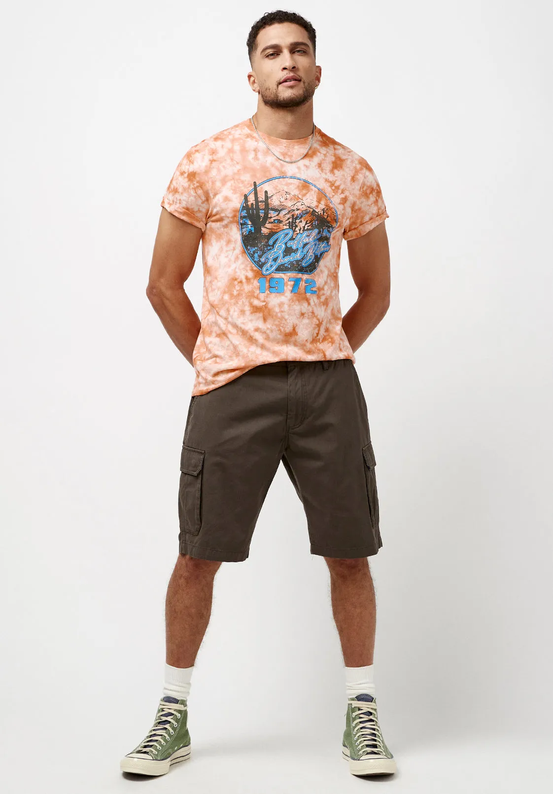 Tigels Men's Tie Dye T-Shirt in Tie-Dye Orange - BM23859 sold by Buffalo David Bitton product image thumbnail 5