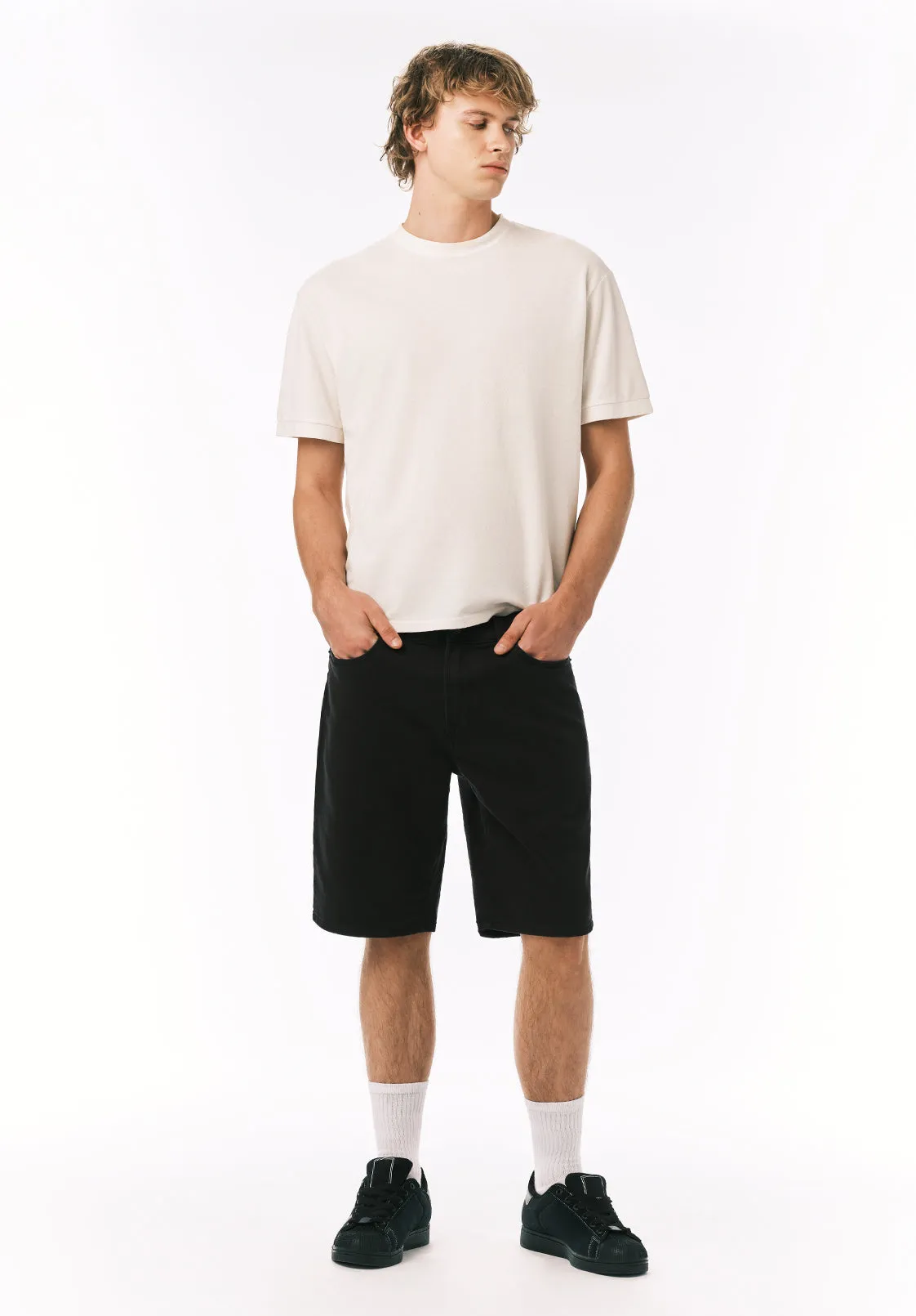 Relaxed Straight Dean Men's Freedom Flex Shorts, Black - BM26067 sold by Buffalo David Bitton product image thumbnail 4