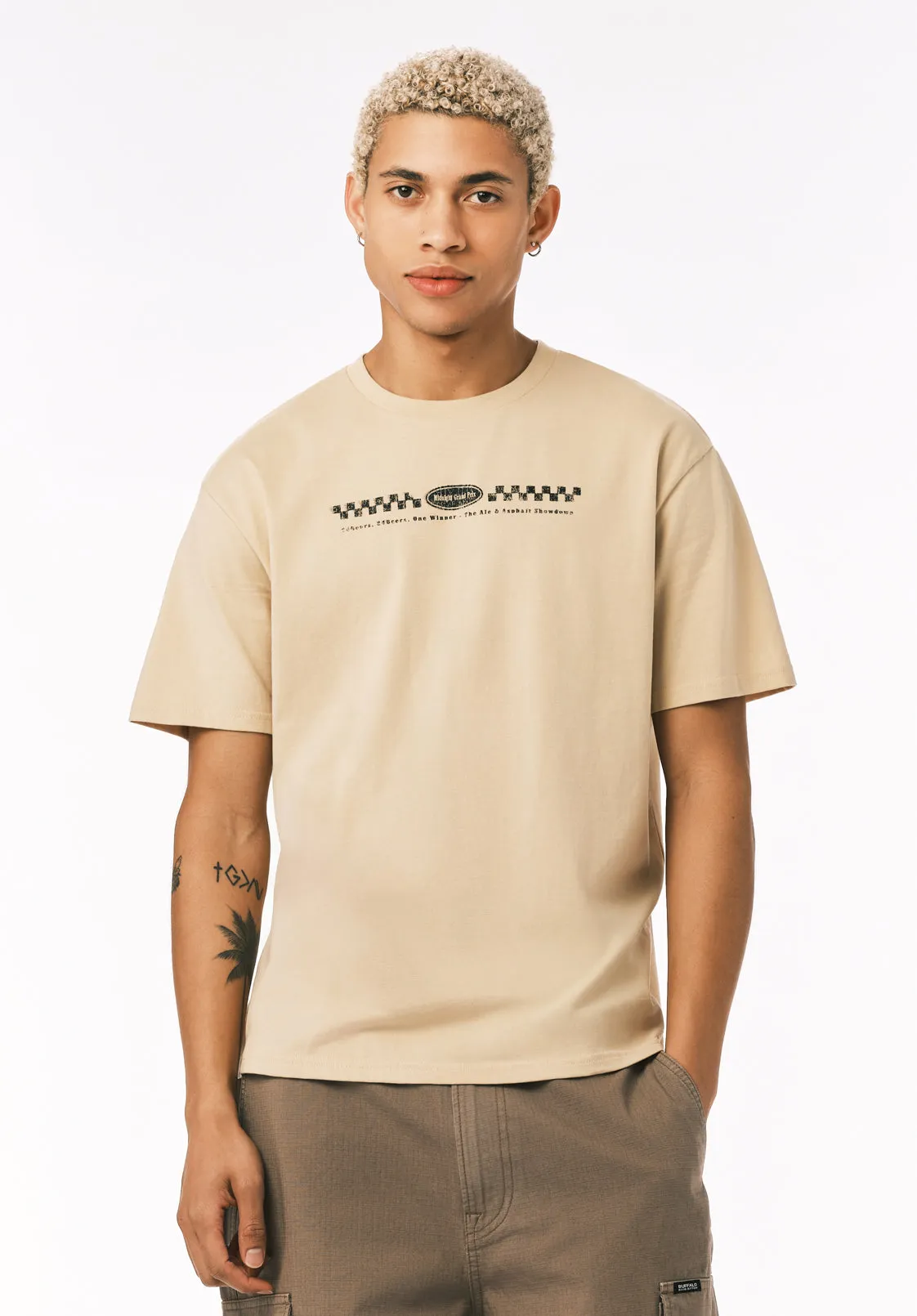 Tazul Men’s Vintage Racing Print Graphic Tee, Boulder - BM24841 sold by Buffalo David Bitton