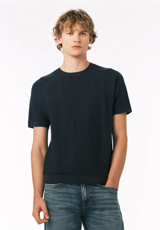 Wipped Men’s Short Sleeve Sweater T-Shirt, Whale - BM24874 sold by Buffalo David Bitton
