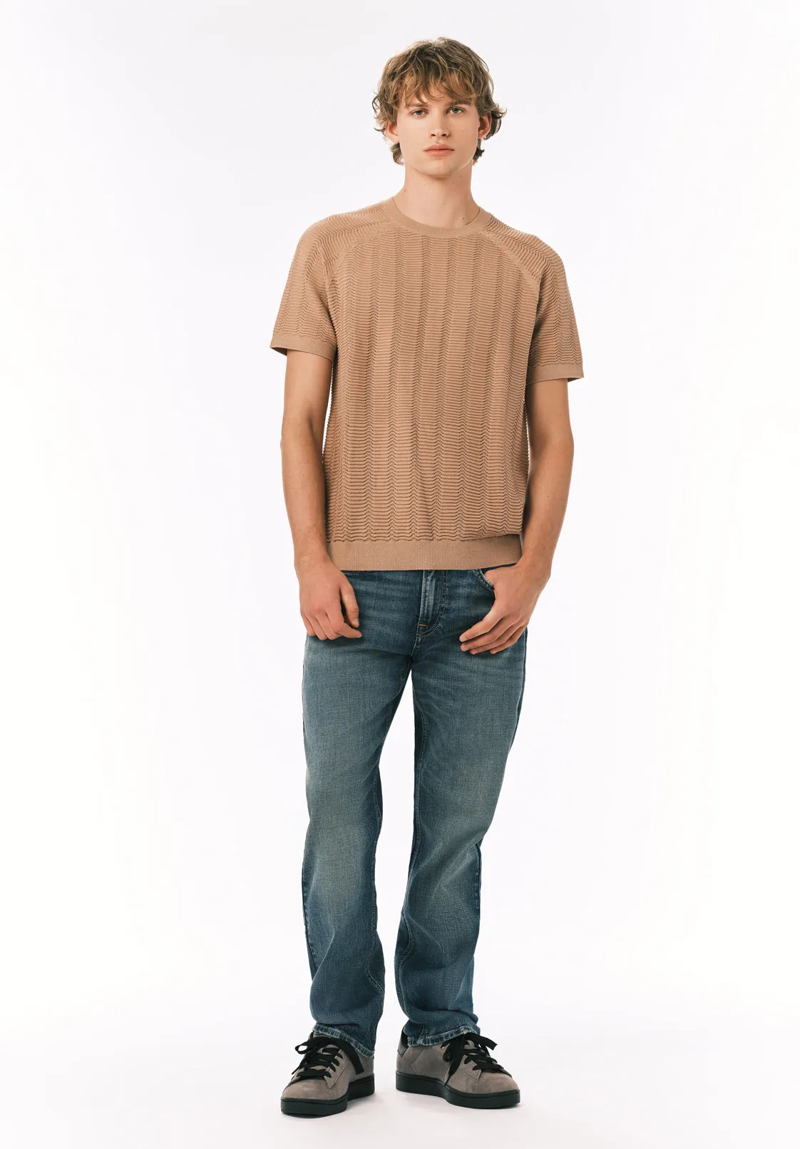 Wipped Men’s Short Sleeve Sweater T-Shirt, Roebuck - BM24874 sold by Buffalo David Bitton product image thumbnail 2
