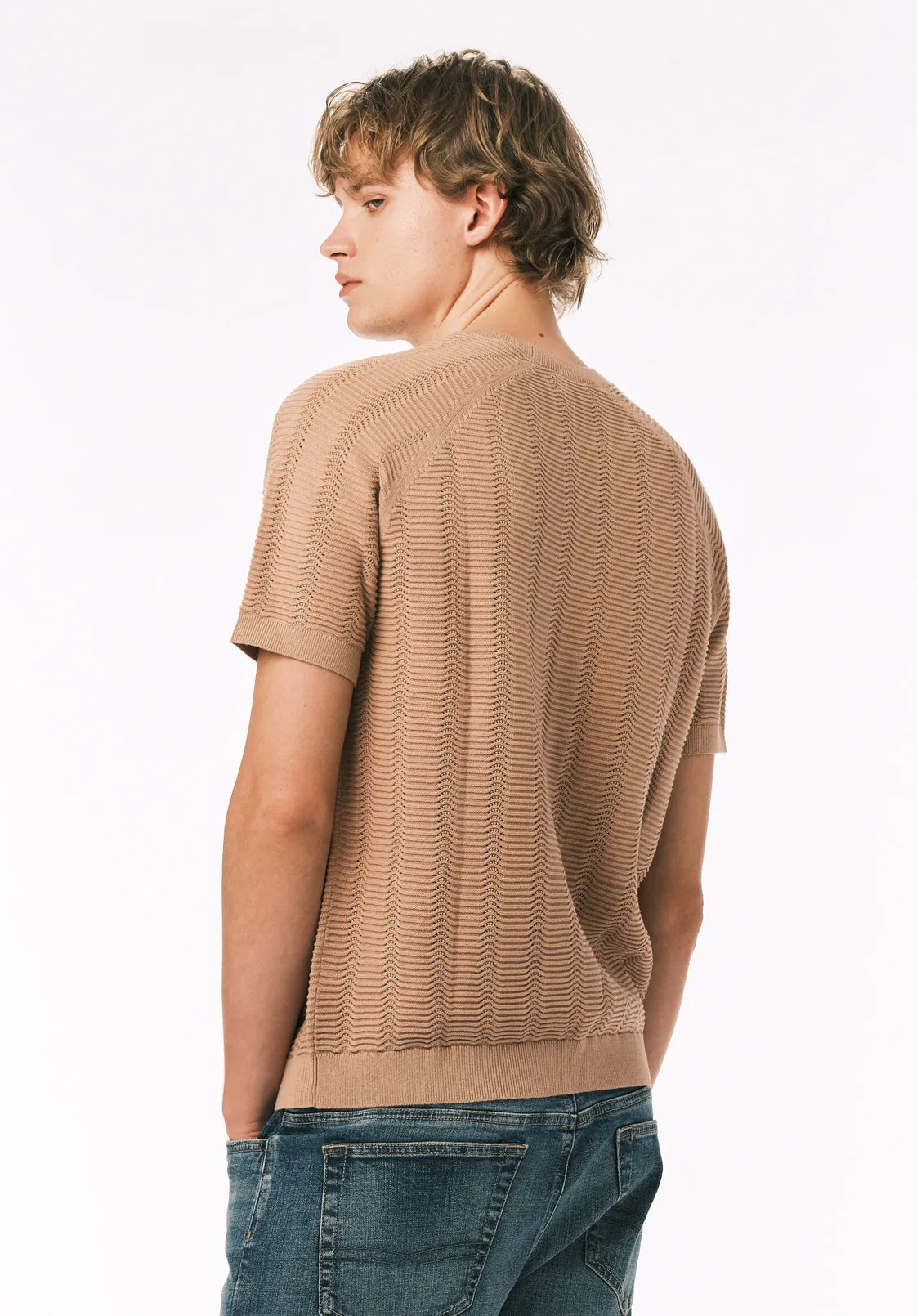 Wipped Men’s Short Sleeve Sweater T-Shirt, Roebuck - BM24874 sold by Buffalo David Bitton product image thumbnail 5