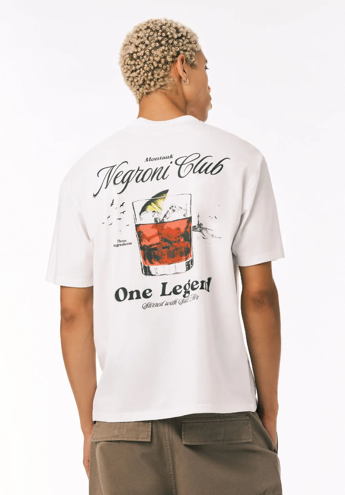 Tizak Men’s Negroni Club Graphic T-Shirt, White - BM24844 sold by Buffalo David Bitton product image thumbnail 2