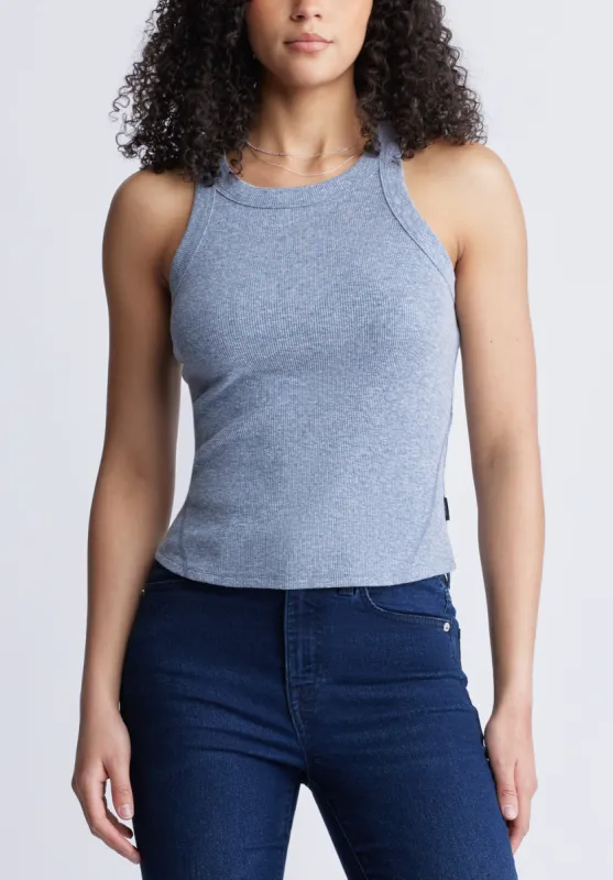Regine Women's Ribbed Tank Top, Heather Blue - KT0141S sold by Buffalo David Bitton