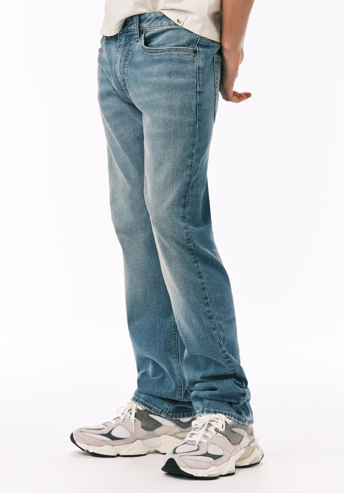 Relaxed Straight Driven Men’s Jeans, Whiskered and Crinkled - BM26138 sold by Buffalo David Bitton product image thumbnail 2