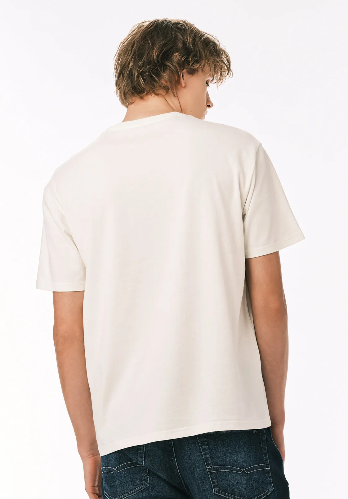 Texon Men’s Americana Graphic T-Shirt, Milk - BM24865 sold by Buffalo David Bitton product image thumbnail 5