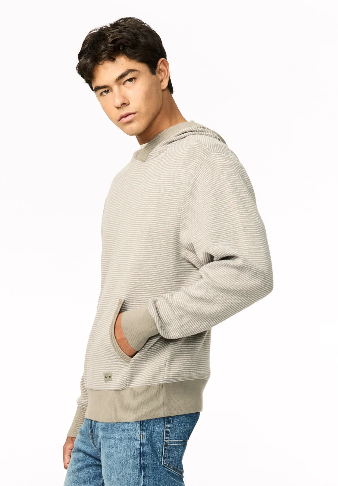 Wanto Men's Striped Sweater Hoodie, Ardent - BM24905 sold by Buffalo David Bitton product image thumbnail 2