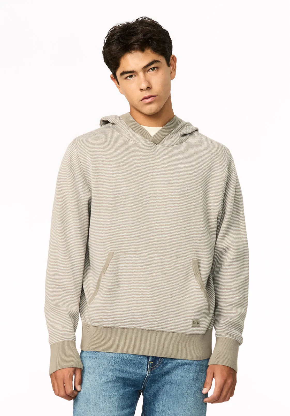 Wanto Men's Striped Sweater Hoodie, Ardent - BM24905 sold by Buffalo David Bitton product image thumbnail 4