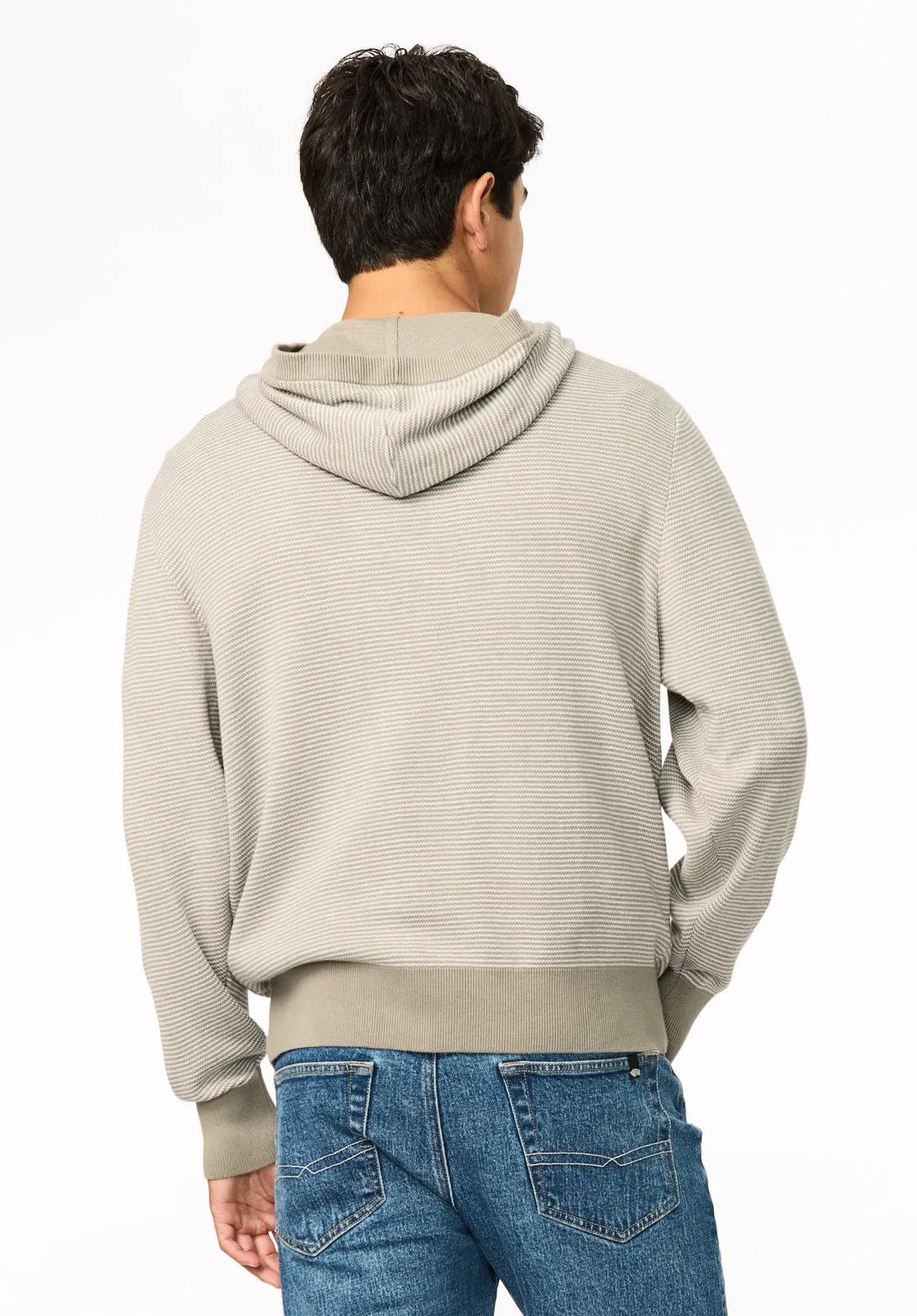 Wanto Men's Striped Sweater Hoodie, Ardent - BM24905 sold by Buffalo David Bitton product image thumbnail 3