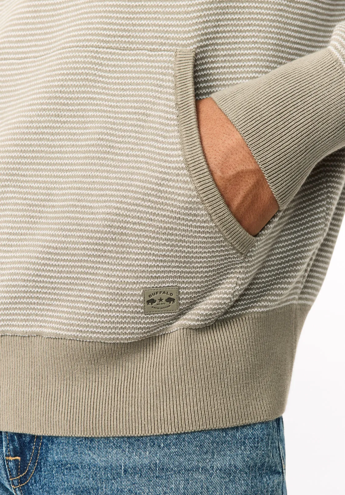 Wanto Men's Striped Sweater Hoodie, Ardent - BM24905 sold by Buffalo David Bitton product image thumbnail 5